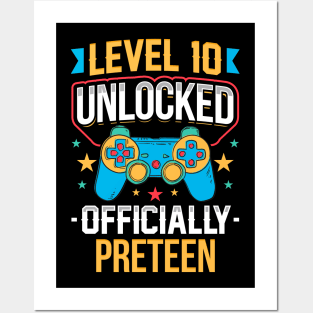Level 10 Unlocked Official Preteen 10th Birthday Posters and Art